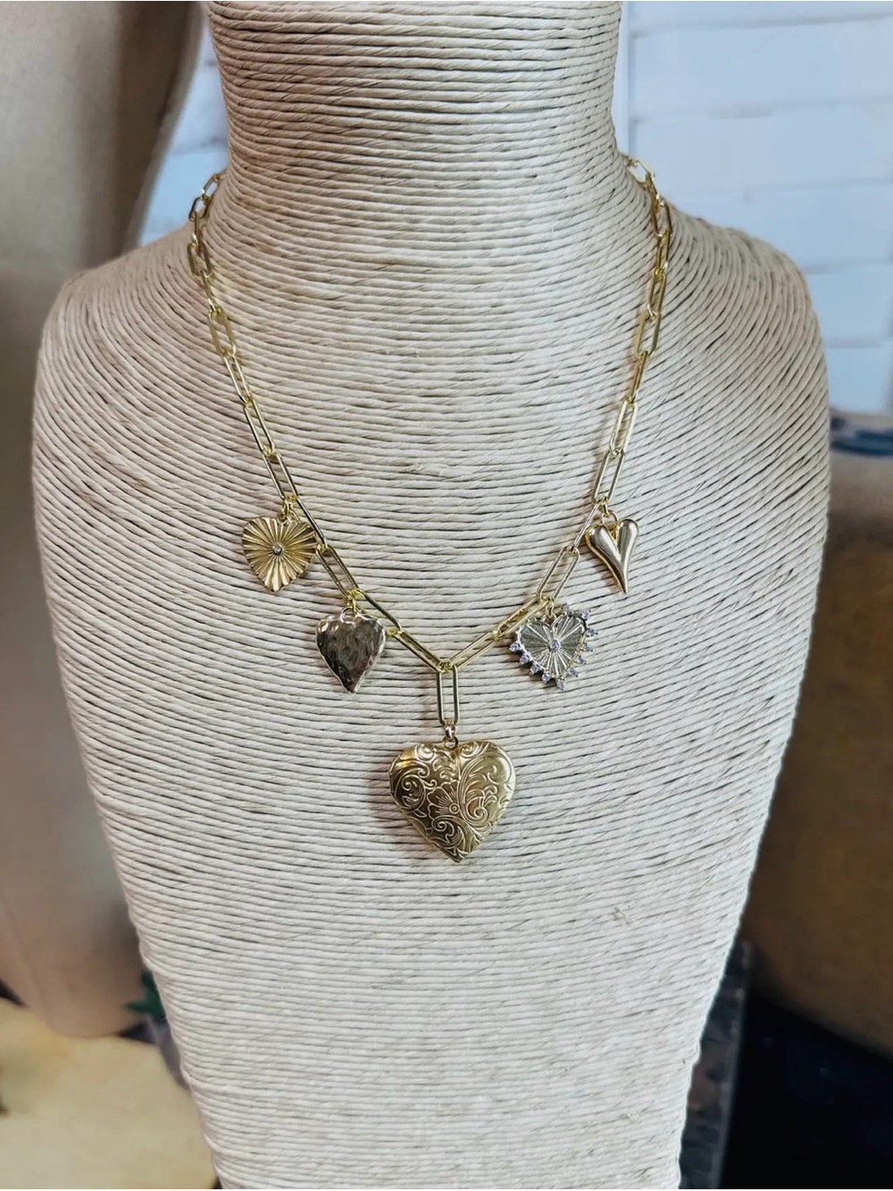 Gypsy Junk All My Love Gold Heart Charm Necklace